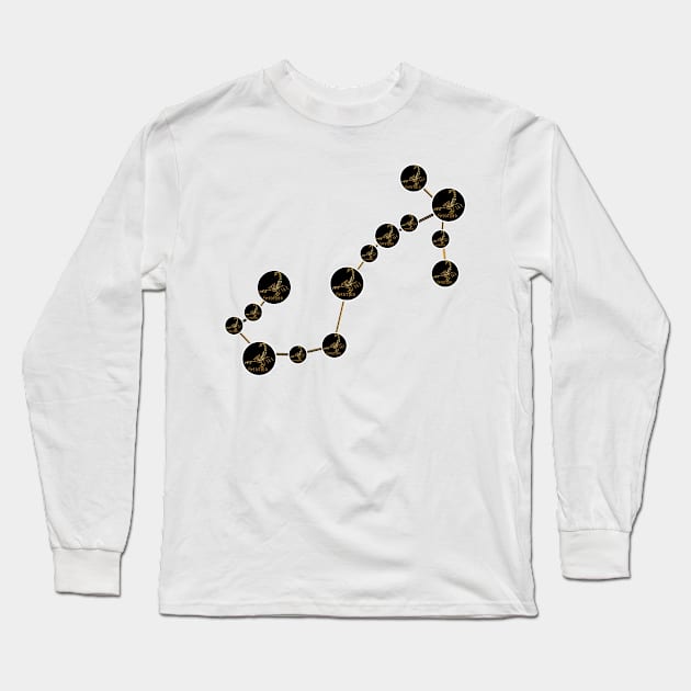 zodiac scorpio constellation Long Sleeve T-Shirt by INDONESIA68